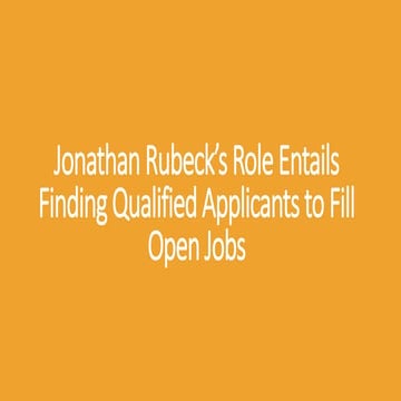 Jonathan Rubeck Fixed Computer Errors and Deleted Viruses as Computer ...