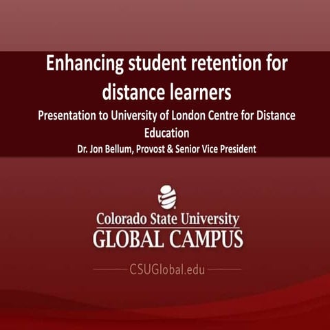 Improving retention and persistence in online learning