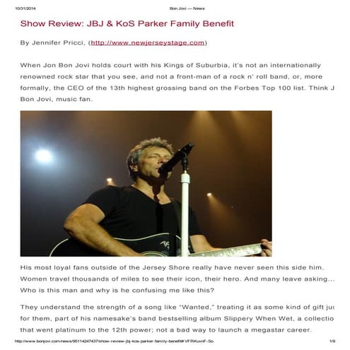 Jon Bon Jovi and the Kings of Suburbia