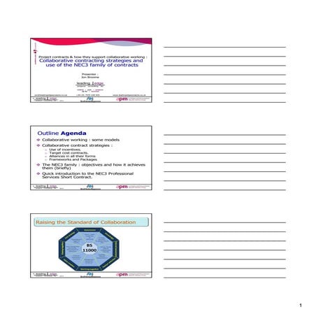Collaborative contracting strategies and the use of the NEC3 family of contracts