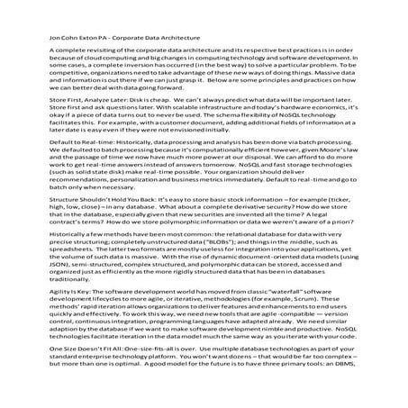 Jon cohn exton pa   corporate data architecture