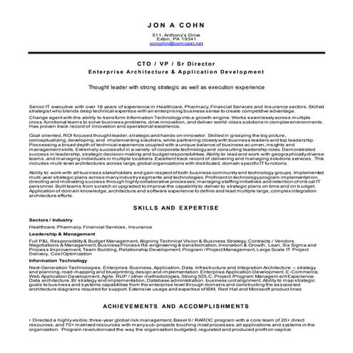 Jon Cohn Exton PA - Resume