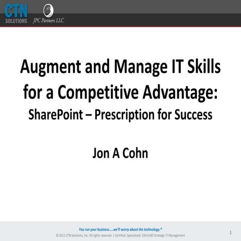 Jon A Cohn - CTO / VP / Sr Director - joncohn@comcast.net