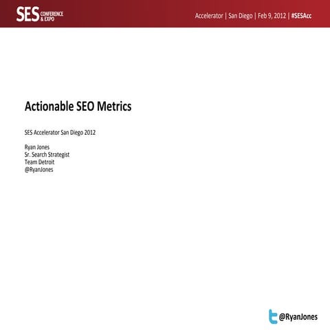 Actionable SEO Metrics