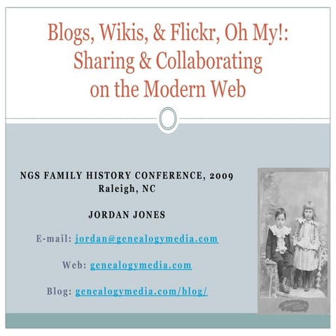 Blogs, Wikis, & Flickr: Oh My!