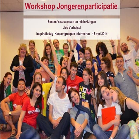 Jongerenparticipatie Sensoa -  Inspiratiedag Kansengroepen van Ambrassade op ...