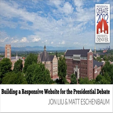 EduWeb - Building a Responsive Website for the Presidential Debate