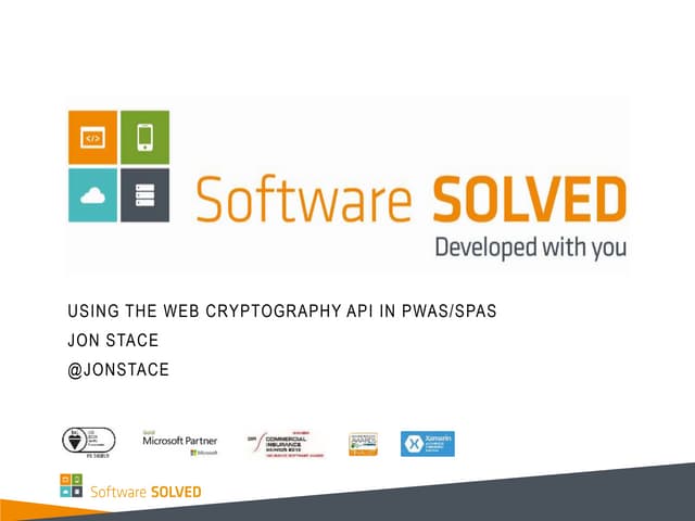 Jon Stace Web Cryptography API