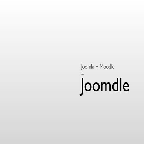 Joomla + Moodle = Joomdle