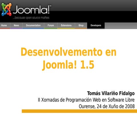 Dev con Joomla componentes modulos plugins