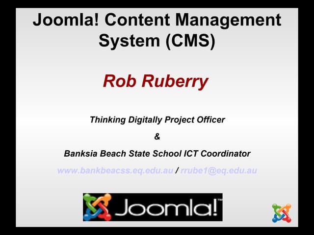 Joomla Beginners Overview Of Day