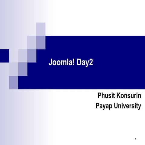 Joomla Day2