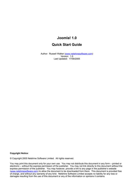 Joomla  Quick  Start 1