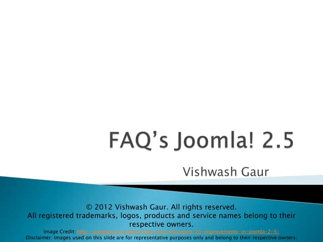 FAQ's in Joomla 2.5