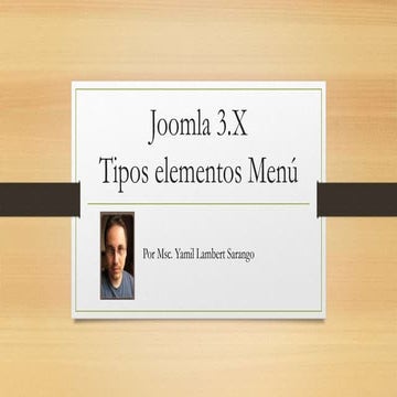 Joomla Tipos elementos Menú by YLS