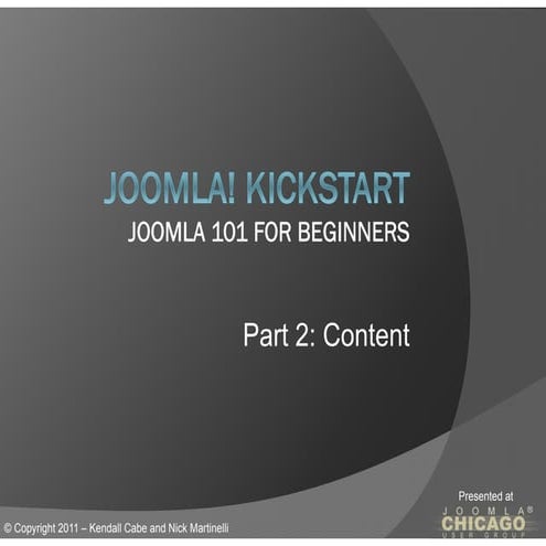 Joomla chicago kickstart_part2
