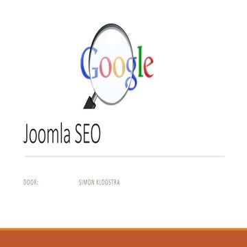 Joomla SEO voor JUG's