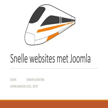 Joomladagen 2015 Joomla Performance