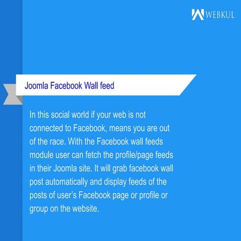 Joomla face book wall feed