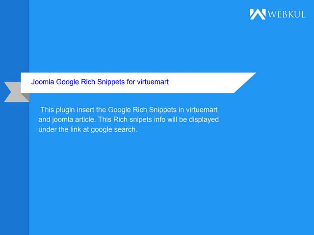 Joomla google rich snippets for virtuemart