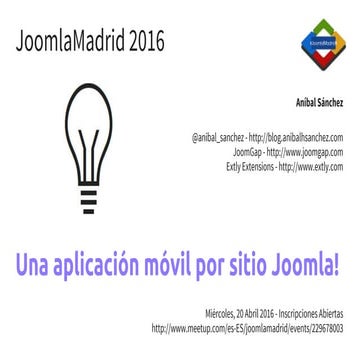 JoomlaMadrid - Una aplicación móvil por sitio Joomla!