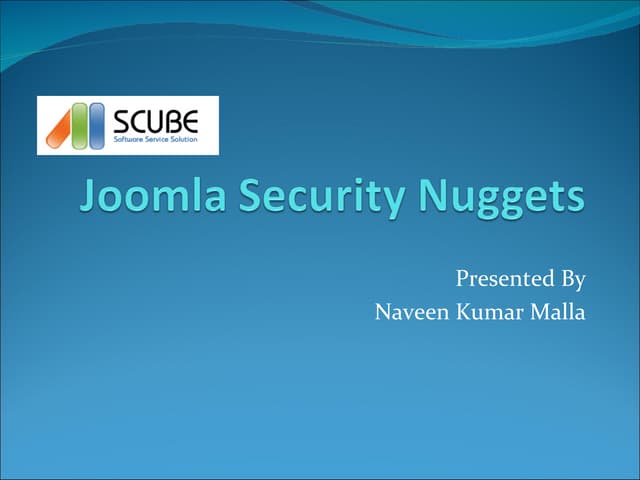Joomla security nuggets