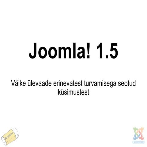 Joomla! turvalisuse tagamine