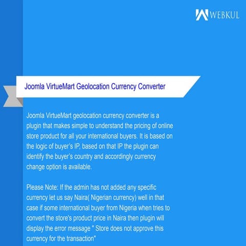 Joomla virtuemart geolocation currency converter