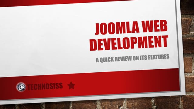 Joomla web development by Technosiss