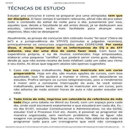 Plano de Estudos para Concurso INSS | PDF