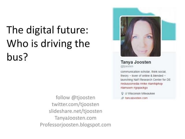 Who is driving the bus? Featured talk at University of Tampa