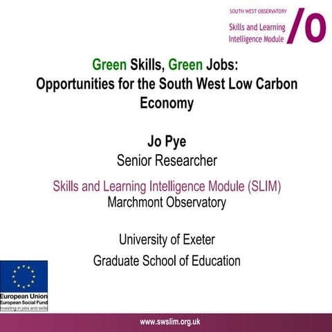 Jo Pye: Green Skills