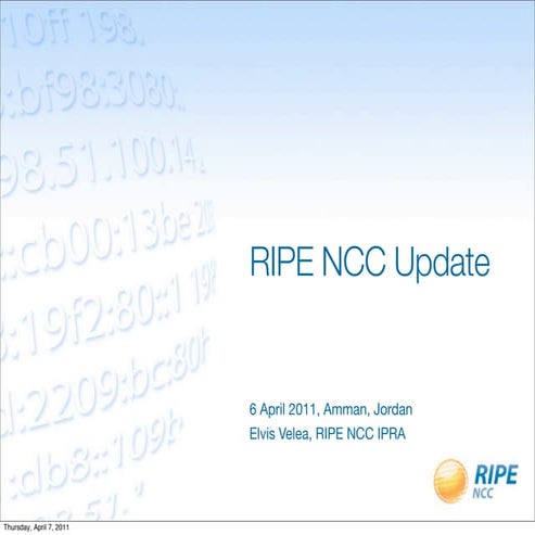 RIPE NCC Update