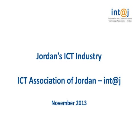 Jordan ICT Sector Presentation - Nov 2013