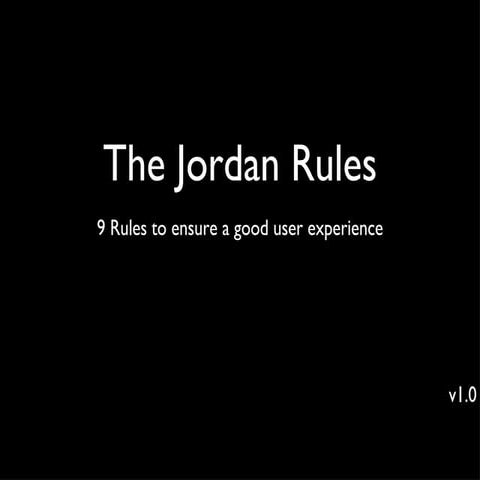 Jordan Rules 1 of 5