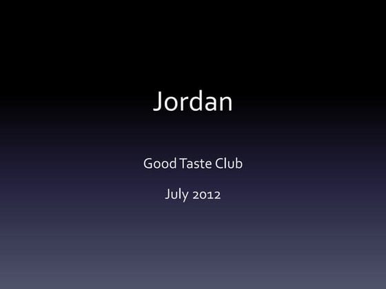 Jordan Travelogue