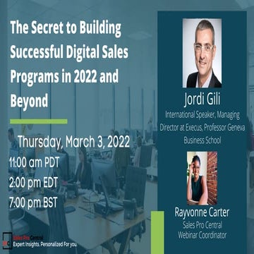 The Secret to Building Successful Digital Sales Programs in 2022 and Beyond