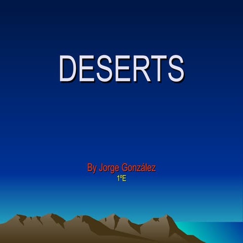Jorge   deserts