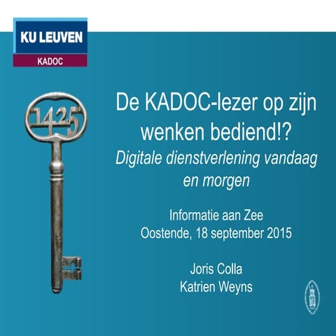 De KADOC-lezer op zijn wenken bediend