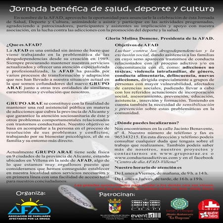 Jornada benefica de salud, deporte y cultura