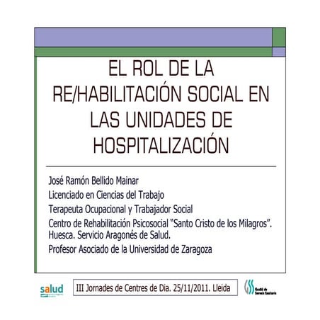 Rehabilitacion Psicosicial Jornada cd lleida 2011