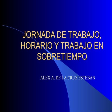 Jornada de trabajo  alex 2018