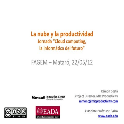 Jornada empresarial mataro-20120522-cloudcomputing-ramoncosta