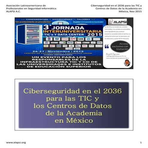 Jornada Inter universitaria TICs y Data Center 2015