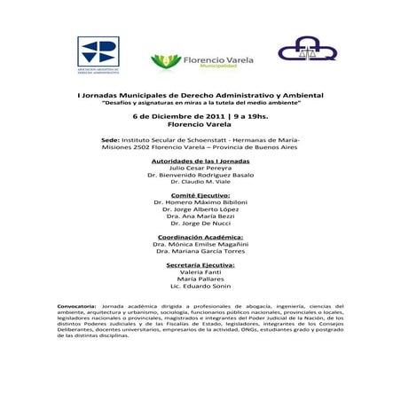 Jornada programa Florencio Varela