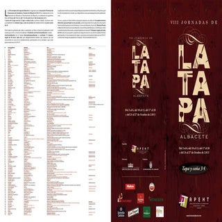 Jornadas de la tapa de Albacete 2013