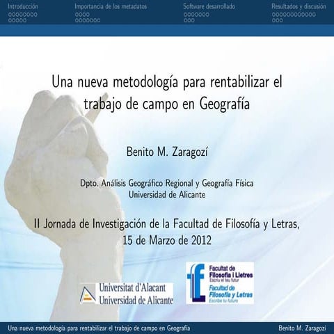 Una nueva metodología para rentabilizar el trabajo de campo en Geografía