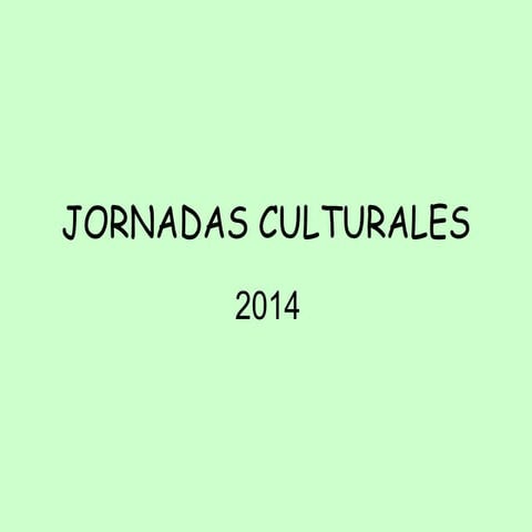 Jornadas culturales