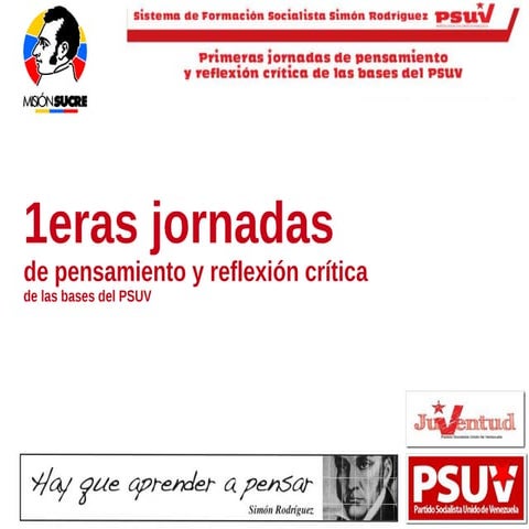 Jornadas de Pensamiento y Reflexión Crítica