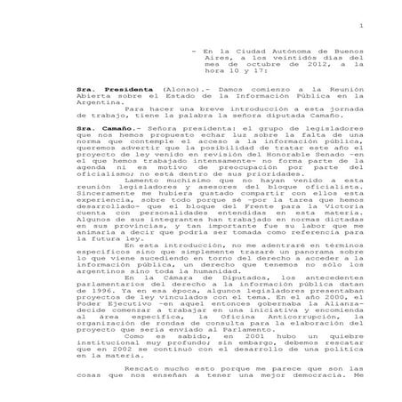 Acceso a la Información Pública - Debate